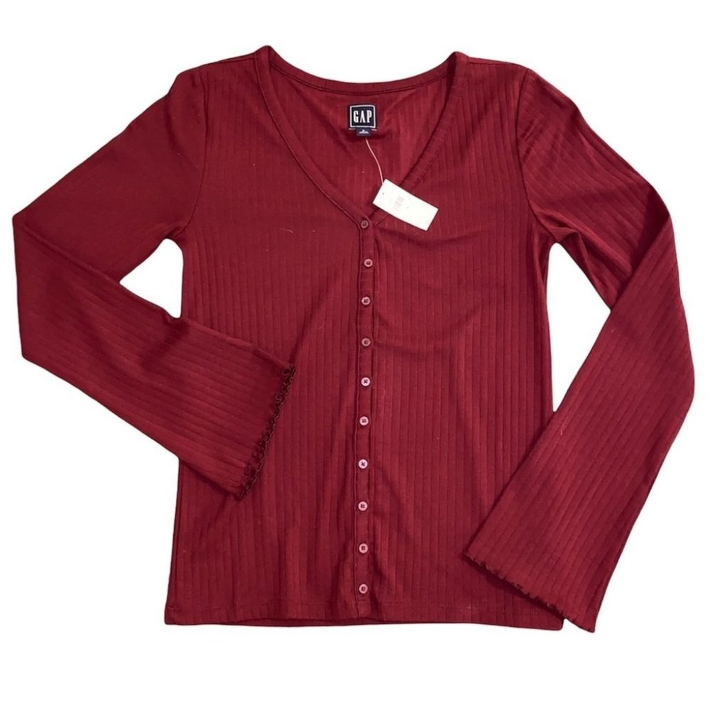 Gap Ribbed V-Neck Cardigan NWT